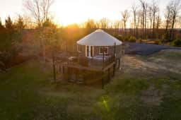 Sunrise Sanctuary |Modern Yurt w/ Hot Tub, Stargazing Loft & Mountain Views