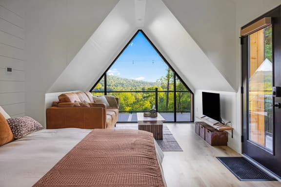 Moonlight Ridge | A-Frame, Hot Tub, & Fire Pit with Views!